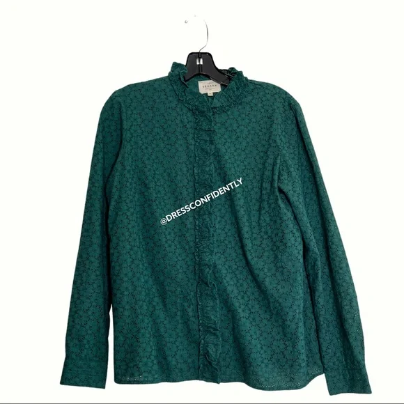 Sézane Solange Floral Eyelet Ruffle Top - Picture 5 of 9